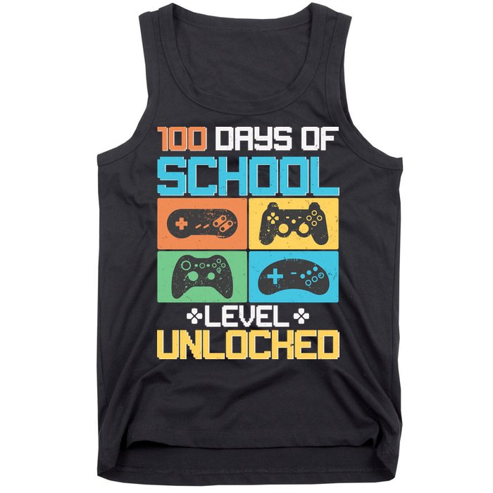 100 Days Of School Level Unlocked Video Game Fan Tank Top