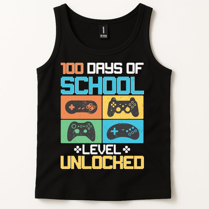100 Days Of School Level Unlocked Video Game Fan Tank Top