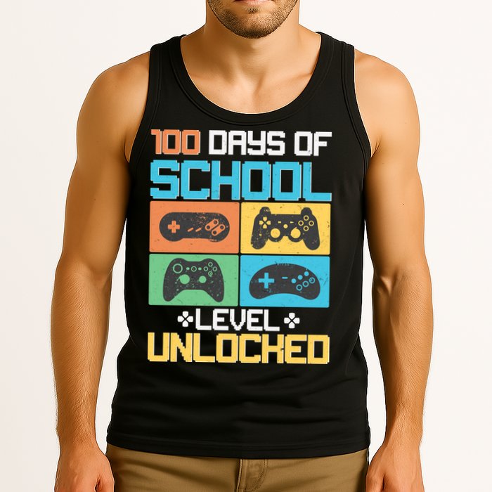 100 Days Of School Level Unlocked Video Game Fan Tank Top
