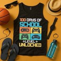 100 Days Of School Level Unlocked Video Game Fan Tank Top