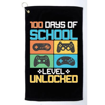 100 Days Of School Level Unlocked Video Game Fan Golf Towel