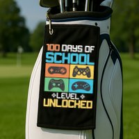 100 Days Of School Level Unlocked Video Game Fan Golf Towel