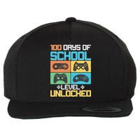 100 Days Of School Level Unlocked Video Game Fan Wool Snapback Cap