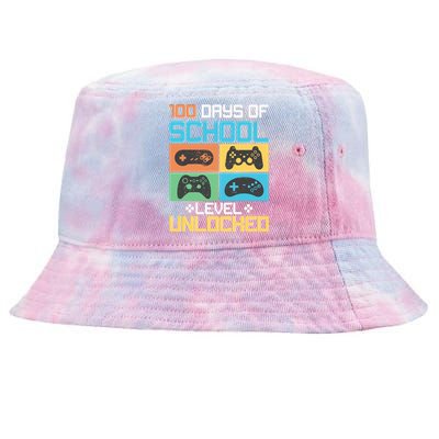 100 Days Of School Level Unlocked Video Game Fan Tie-Dyed Bucket Hat