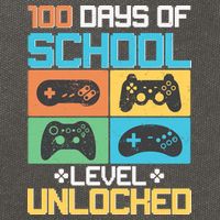 100 Days Of School Level Unlocked Video Game Fan Cotton Canvas Backpack