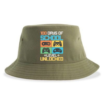 100 Days Of School Level Unlocked Video Game Fan Sustainable Bucket Hat