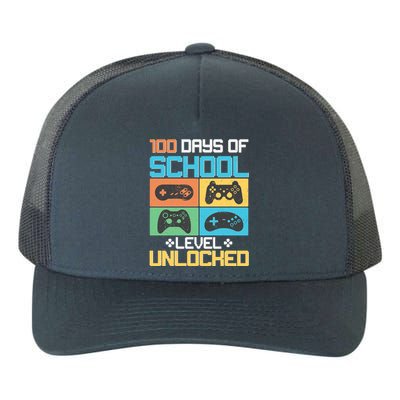 100 Days Of School Level Unlocked Video Game Fan Yupoong Adult 5-Panel Trucker Hat