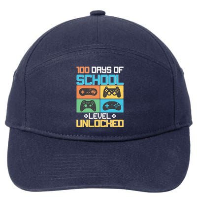 100 Days Of School Level Unlocked Video Game Fan 7-Panel Snapback Hat