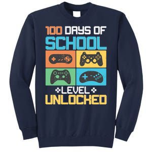 100 Days Of School Level Unlocked Video Game Fan Tall Sweatshirt