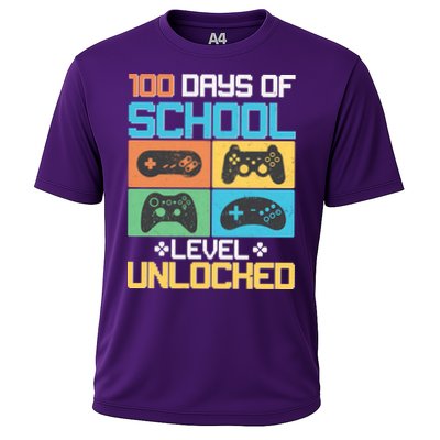 100 Days Of School Level Unlocked Video Game Fan Performance Shirt