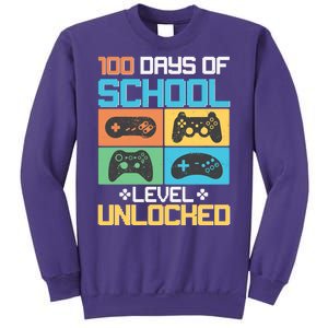 100 Days Of School Level Unlocked Video Game Fan Sweatshirt