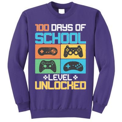 100 Days Of School Level Unlocked Video Game Fan Sweatshirt