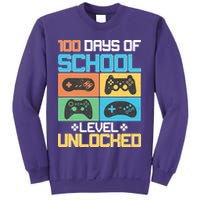 100 Days Of School Level Unlocked Video Game Fan Sweatshirt