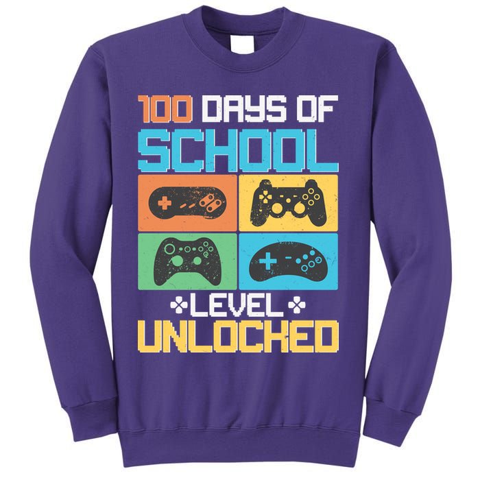 100 Days Of School Level Unlocked Video Game Fan Sweatshirt