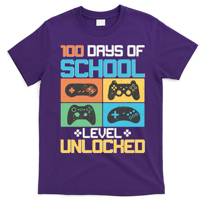 100 Days Of School Level Unlocked Video Game Fan T-Shirt
