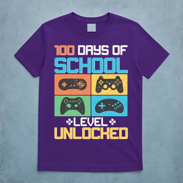 100 Days Of School Level Unlocked Video Game Fan T-Shirt