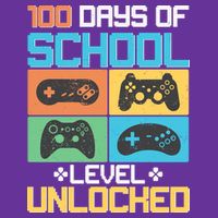 100 Days Of School Level Unlocked Video Game Fan T-Shirt