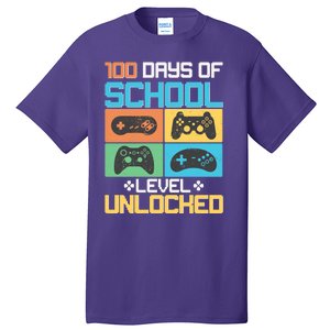 100 Days Of School Level Unlocked Video Game Fan Tall T-Shirt