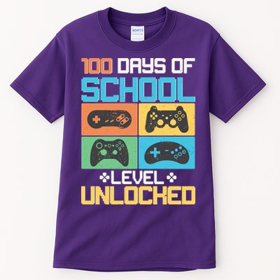 100 Days Of School Level Unlocked Video Game Fan Tall T-Shirt
