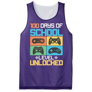 100 Days Of School Level Unlocked Video Game Fan Mesh Reversible Basketball Jersey Tank