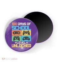 100 Days Of School Level Unlocked Video Game Fan Magnet