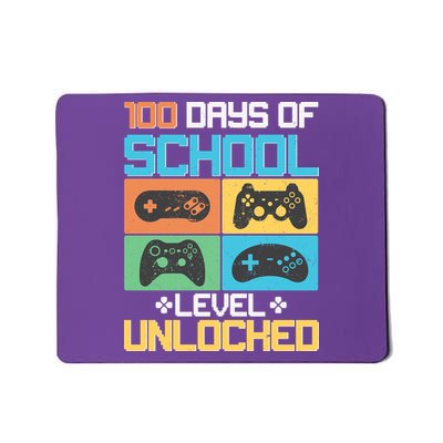 100 Days Of School Level Unlocked Video Game Fan Mousepad