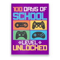 100 Days Of School Level Unlocked Video Game Fan Poster