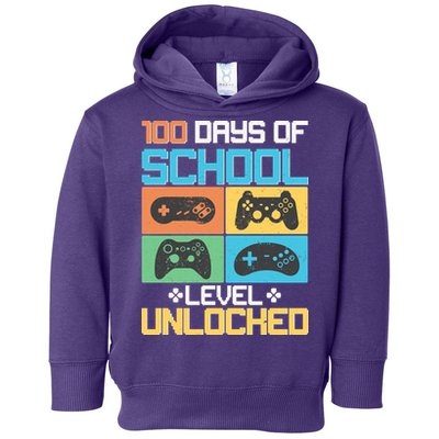 100 Days Of School Level Unlocked Video Game Fan Toddler Hoodie