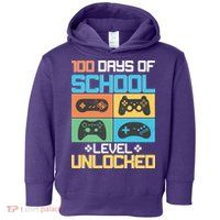 100 Days Of School Level Unlocked Video Game Fan Toddler Hoodie