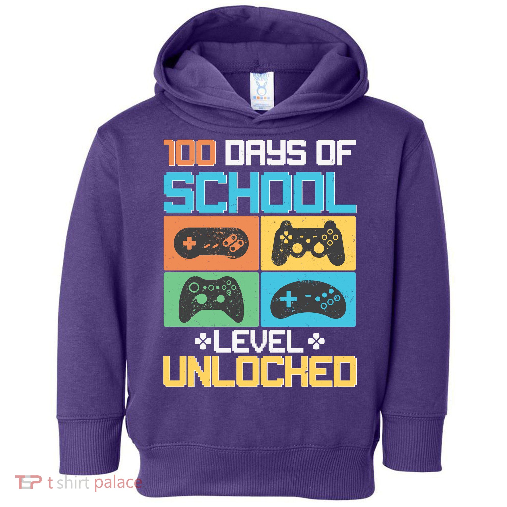 100 Days Of School Level Unlocked Video Game Fan Toddler Hoodie