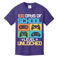 100 Days Of School Level Unlocked Video Game Fan Kids T-Shirt