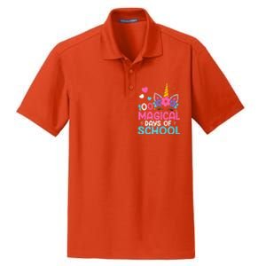 100th Day Of Kindergarten Gift 100 Magical Days Gift Dry Zone Grid Polo