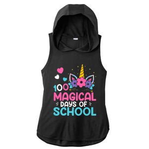 100th Day Of Kindergarten Gift 100 Magical Days Gift Ladies PosiCharge Tri-Blend Wicking Draft Hoodie Tank