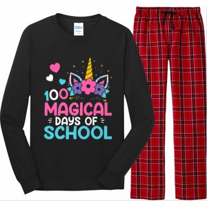 100th Day Of Kindergarten Gift 100 Magical Days Gift Long Sleeve Pajama Set