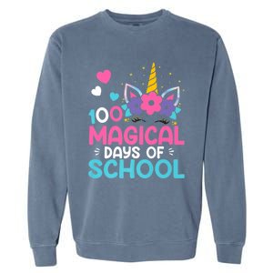 100th Day Of Kindergarten Gift 100 Magical Days Gift Garment-Dyed Sweatshirt