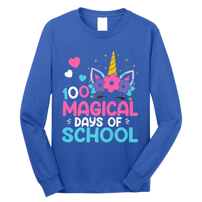 100th Day Of Kindergarten Gift 100 Magical Days Gift Long Sleeve Shirt