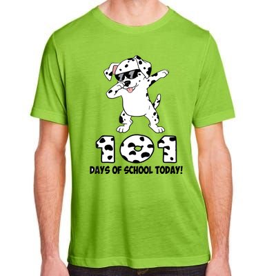 101 Days Of School Dabbing Dalmation Dog Teachers Adult ChromaSoft Performance T-Shirt