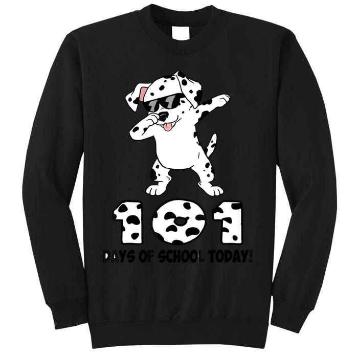 101 Days Of School Dabbing Dalmation Dog Teachers Sweatshirt