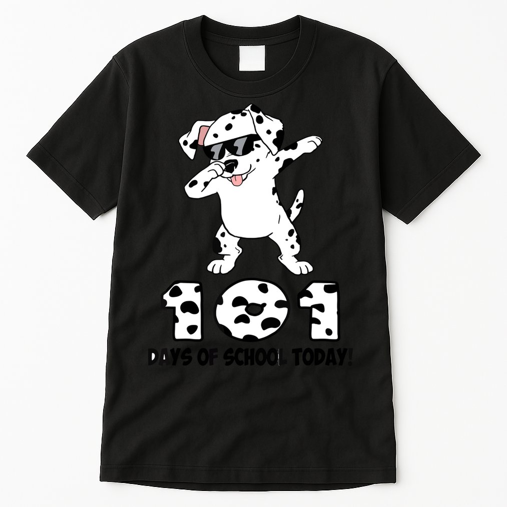 101 Days Of School Dabbing Dalmation Dog Teachers Tall T-Shirt