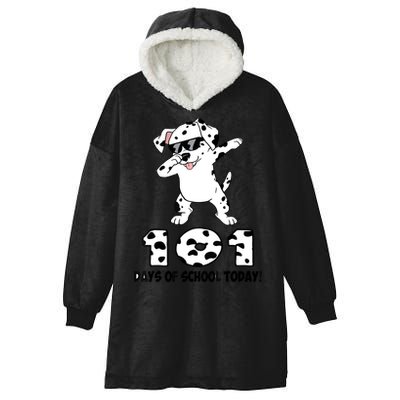 101 Days Of School Dabbing Dalmation Dog Teachers Hooded Wearable Blanket