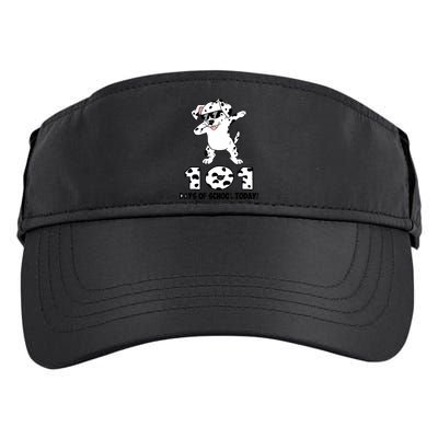 101 Days Of School Dabbing Dalmation Dog Teachers Adult Drive Performance Visor