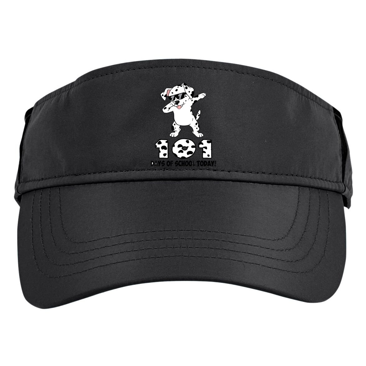 101 Days Of School Dabbing Dalmation Dog Teachers Adult Drive Performance Visor