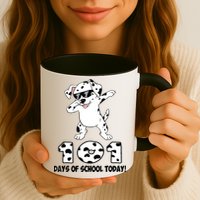 101 Days Of School Dabbing Dalmation Dog Teachers Mug