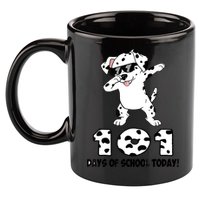 101 Days Of School Dabbing Dalmation Dog Teachers 11oz C Handle Ceramic Mug