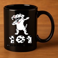 101 Days Of School Dabbing Dalmation Dog Teachers 11oz C Handle Ceramic Mug