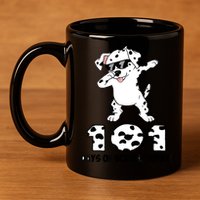101 Days Of School Dabbing Dalmation Dog Teachers 11oz C Handle Ceramic Mug