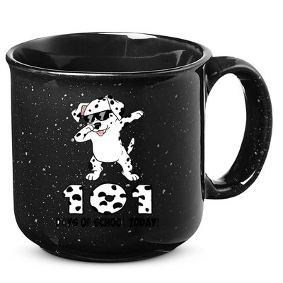 101 Days Of School Dabbing Dalmation Dog Teachers 15oz Campfire Ceramic Mug
