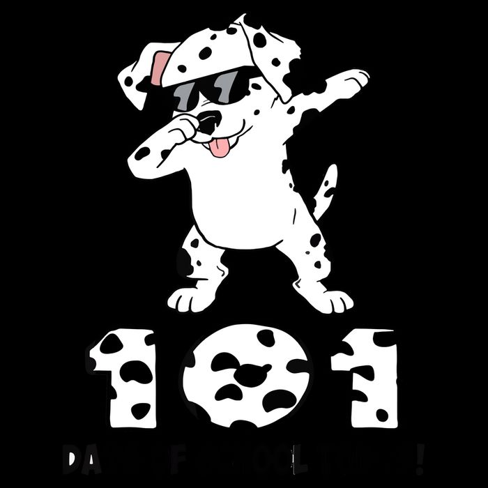 101 Days Of School Dabbing Dalmation Dog Teachers Drawstring Bag