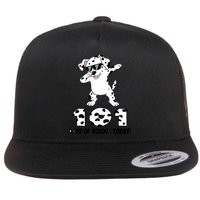 101 Days Of School Dabbing Dalmation Dog Teachers Flat Bill Trucker Hat