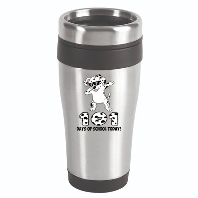 101 Days Of School Dabbing Dalmation Dog Teachers 16oz Travel Tumbler